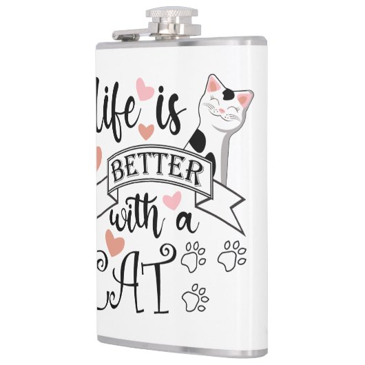 猫の引用文 フラスク (左)