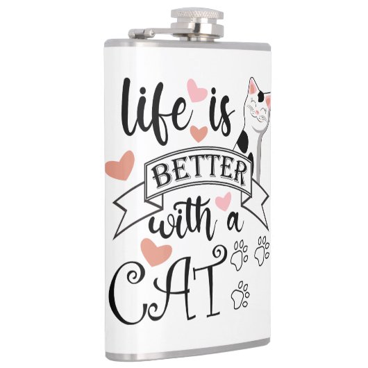 猫の引用文 フラスク (右)