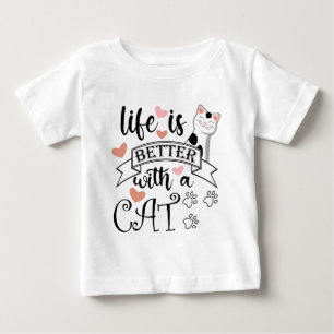 猫の引用文 ベビーTシャツ