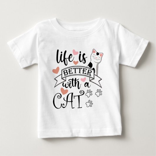 猫の引用文 ベビーTシャツ (正面)