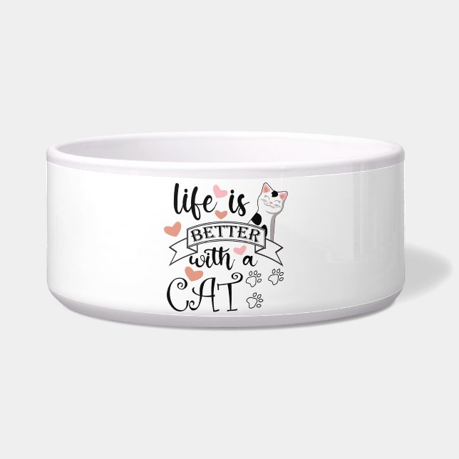 猫の引用文 ボウル (正面)