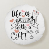 猫の引用文 ラウンドクッション (裏面)