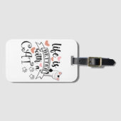 猫の引用文 ラゲッジタグ (正面横)