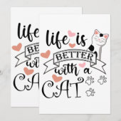 猫の引用文 招待状 (正面/裏面)