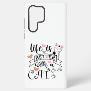 猫の引用文 SAMSUNG GALAXY S22 ULTRAケース