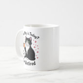猫の引退 名言 退職猫の日 コーヒーマグカップ (正面左)