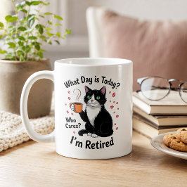 猫の引退 名言 退職猫の日 コーヒーマグカップ