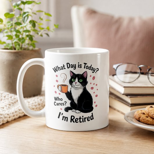 猫の引退 名言 退職猫の日 コーヒーマグカップ