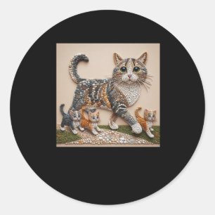 猫の形に岩を並べる技術 ラウンドシール