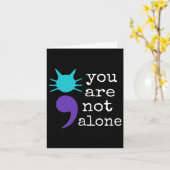 猫の形セミクロモギフト自殺防止アウェア カード (黄色い花)