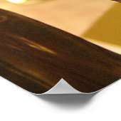 猫の彫刻が施されたショーウィンドウ ポスター (角)