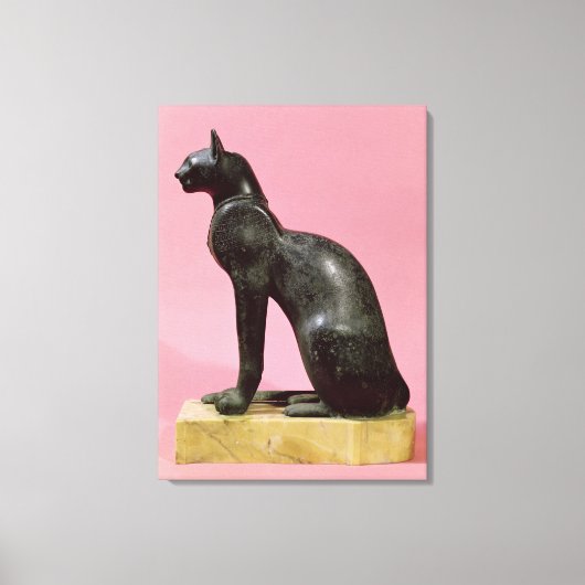 猫の彫刻・時代後期 キャンバスプリント (正面)