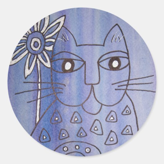 「猫の得ブルース」 ラウンドシール (正面)