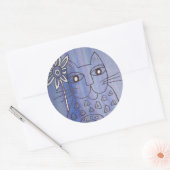 「猫の得ブルース」 ラウンドシール (封筒)