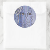 「猫の得ブルース」 ラウンドシール (バッグ)