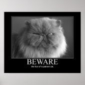 猫の忍耐強いアートワークに気を付けて ポスター (正面)