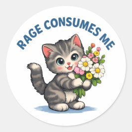 猫の怒りが私を支配する ラウンドシール