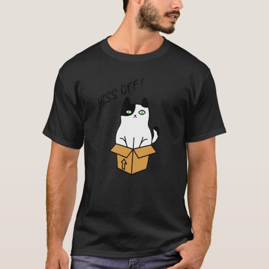 猫の怒りの鳴き声! Tシャツ (正面)
