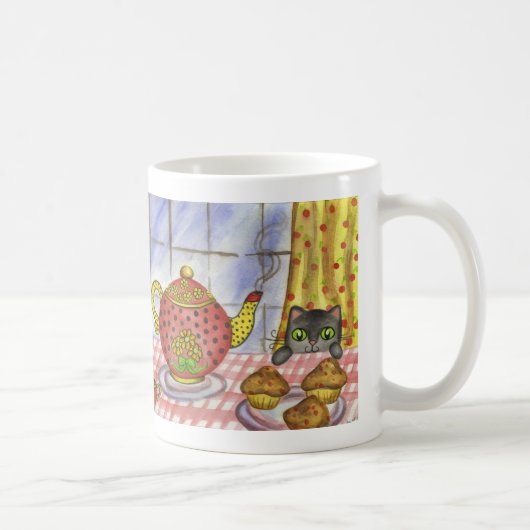 猫の急須マグカップ コーヒーマグカップ (右)