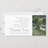 猫の悔やみや弔慰の庭3は2感謝していしています サンキューカード (正面)