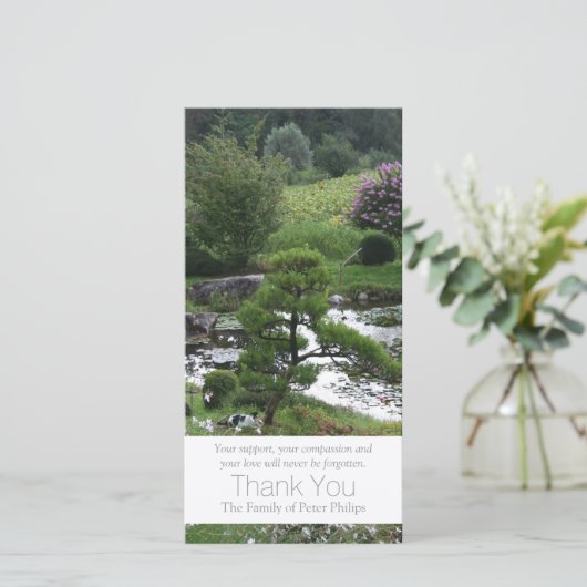 猫の悔やみや弔慰の庭3は3感謝していしています サンキューカード (スタンド正面)