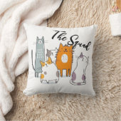 猫の愉快な仲間たち The Whole Crew Funny Cat Squad クッション (ブランケット)