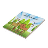 猫の愛の五徳/タイルテンプレート、準備ができていカスタマイズる タイル (側面)