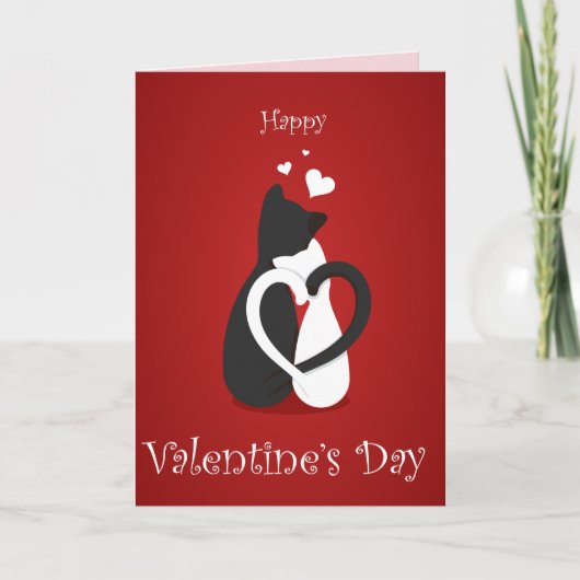 猫の愛の日のグリーティングカード シーズンカード (正面)