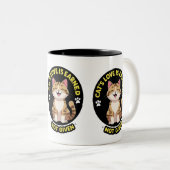 猫の愛は得られる与えのではなく- Sip with Feline ツートーンマグカップ (正面右)