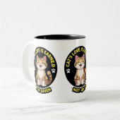 猫の愛は得られる与えのではなく- Sip with Feline ツートーンマグカップ (正面左)