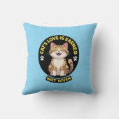 猫の愛は獲得し与えない クッション (裏面)