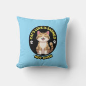 猫の愛は獲得し与えない クッション (正面)