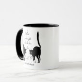 猫の愛 – チャールズ・ディケンズ引用文 マグカップ (正面左)