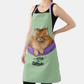 猫の態度おもしろい エプロン (インサイチュ)