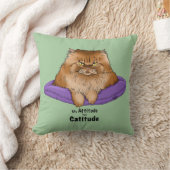 猫の態度おもしろい クッション (ブランケット)