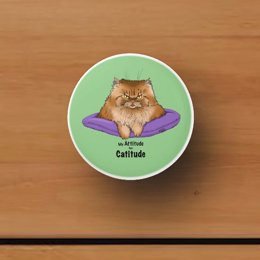 猫の態度おもしろい セラミックノブ