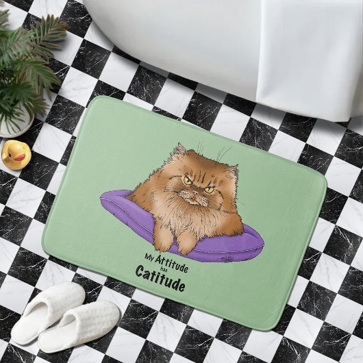 猫の態度おもしろい バスマット