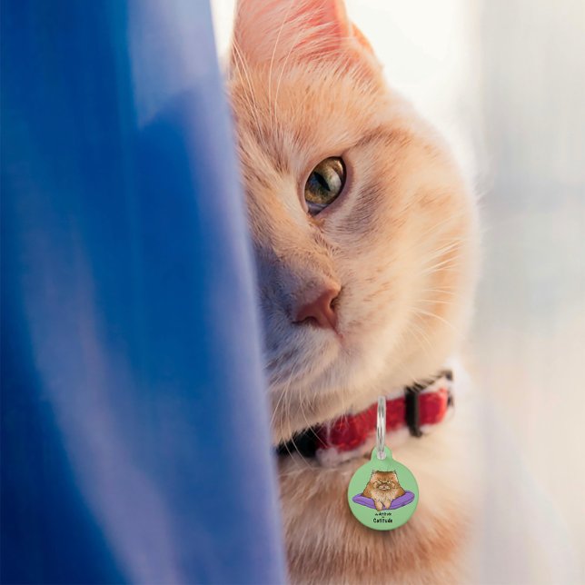 猫の態度おもしろい ペット　ネームタグ (クリエイターアップロード済み)
