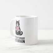 猫の態度 反社会的な内向型 馬鹿な人 コーヒーマグカップ (正面左)