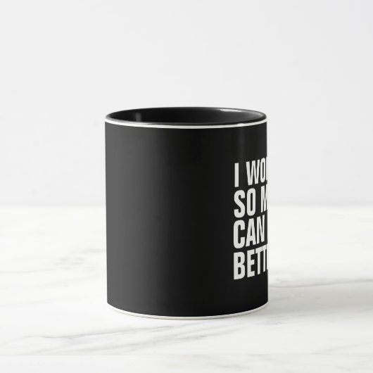 猫の懸命が増えるように働く マグカップ (中央)