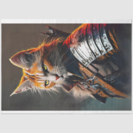 猫の戦士の猫の明るい色の切り離し 薄葉紙