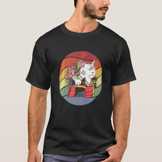 猫の戦士サムライ Tシャツ (正面)