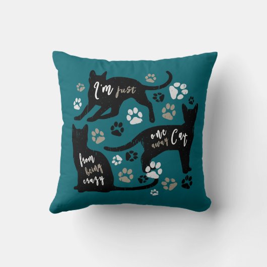 猫の所有者のギフトのおもしろいな子猫の足の恋人のグラフィックアート クッション (裏面)