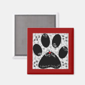 猫の手のアートワーク マグネット (正面/裏面)