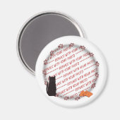 猫の手のプリント写真フレーム マグネット (正面/裏面)