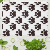 猫の手のプリント キッチンタオル (折り畳み)