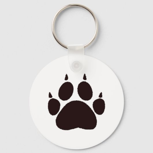 猫の手のプリント キーホルダー (正面)