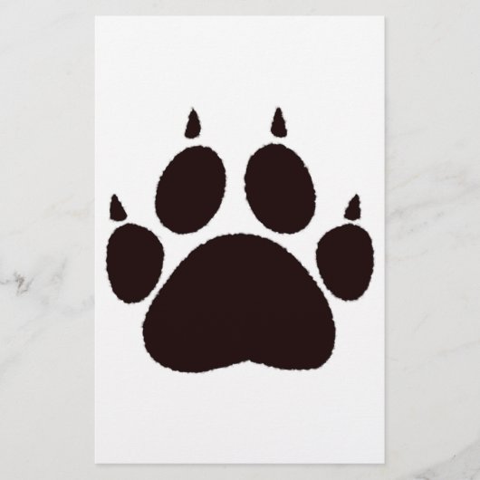 猫の手のプリント 便箋 (正面)