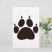 猫の手のプリント 便箋 (スタンド正面)