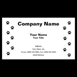 猫の手のプリント 名刺